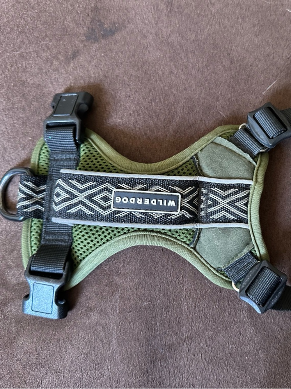 Wilderdog Olive Green Padded Dog Harness